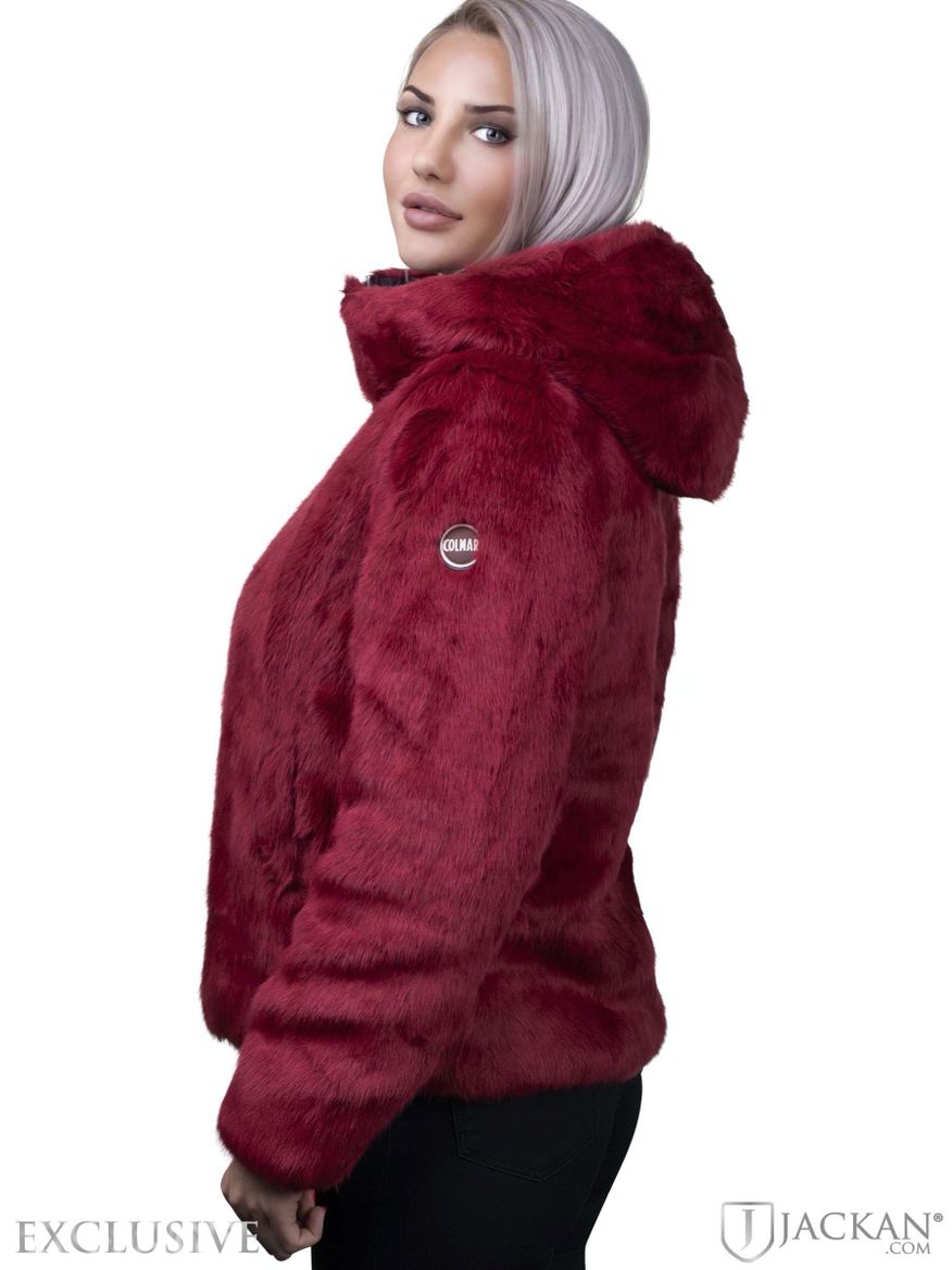 Ladies Fur Jacket AW 18 i rött från Colmar | Jackan.com