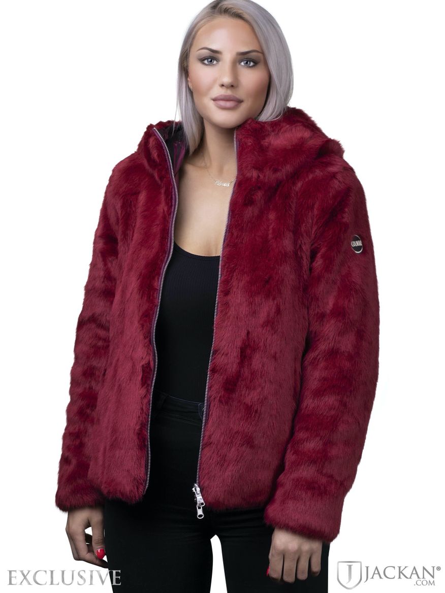 Ladies Fur Jacket AW 18 i rött från Colmar | Jackan.com