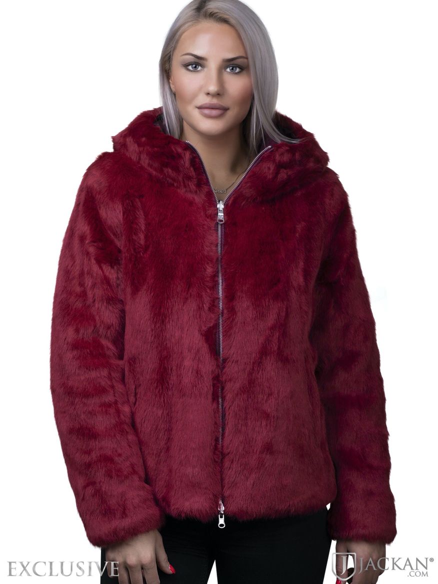 Ladies Fur Jacket AW 18 i rött från Colmar | Jackan.com