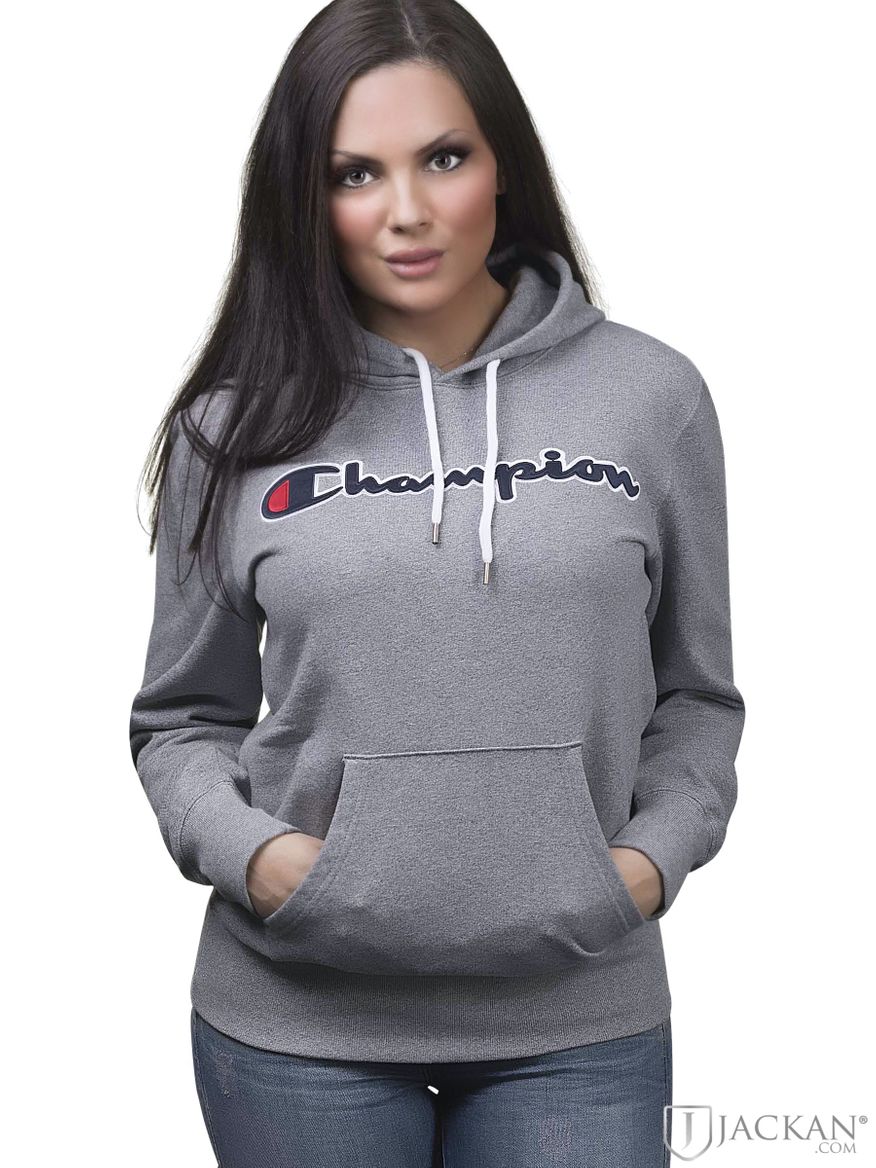 Ladies hoodie i grått från Champion | Jackan.com