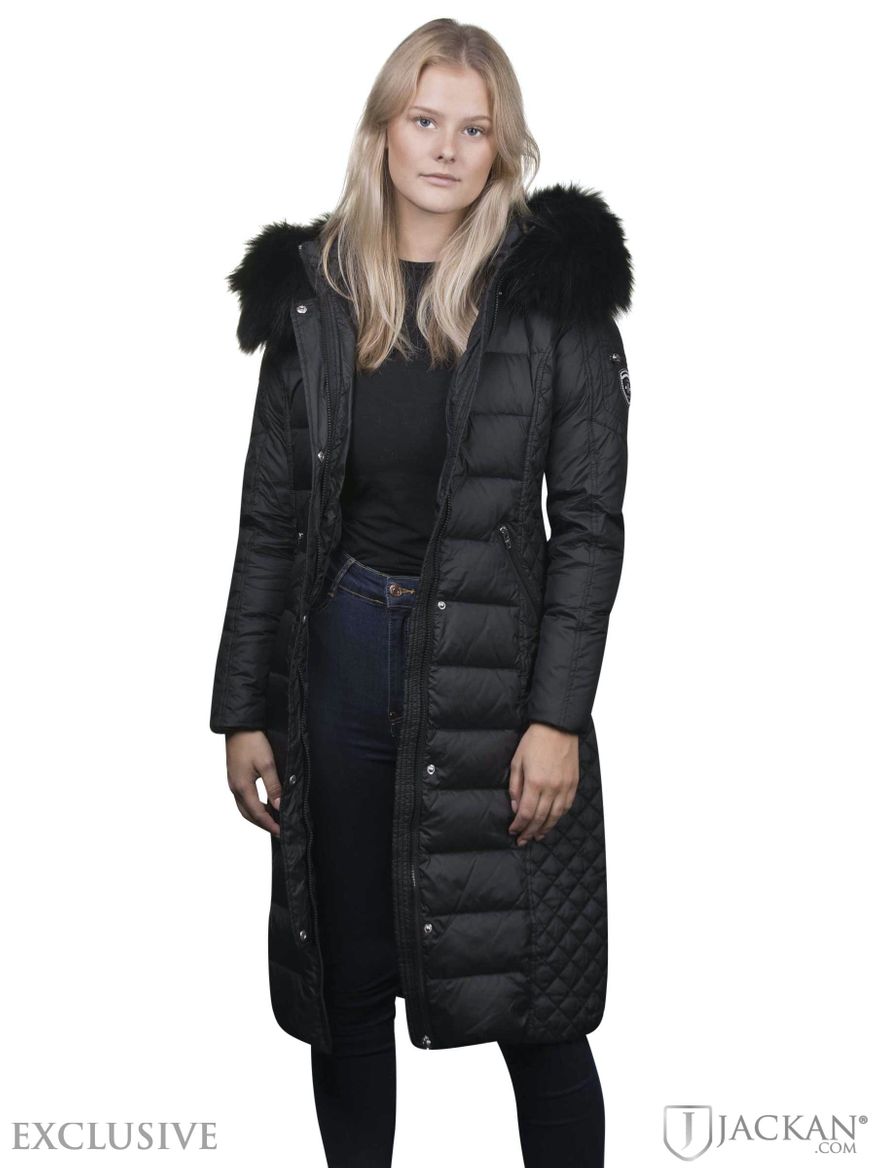 Kesha Real Fur i svart svart från Rock And Blue | Jackan.com
