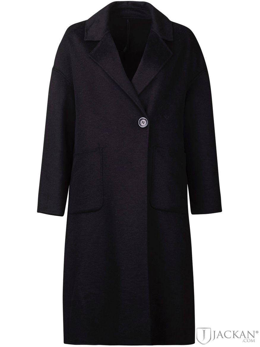 Amber Coat Double Wool i Svart från Rock And Blue | Jackan.com