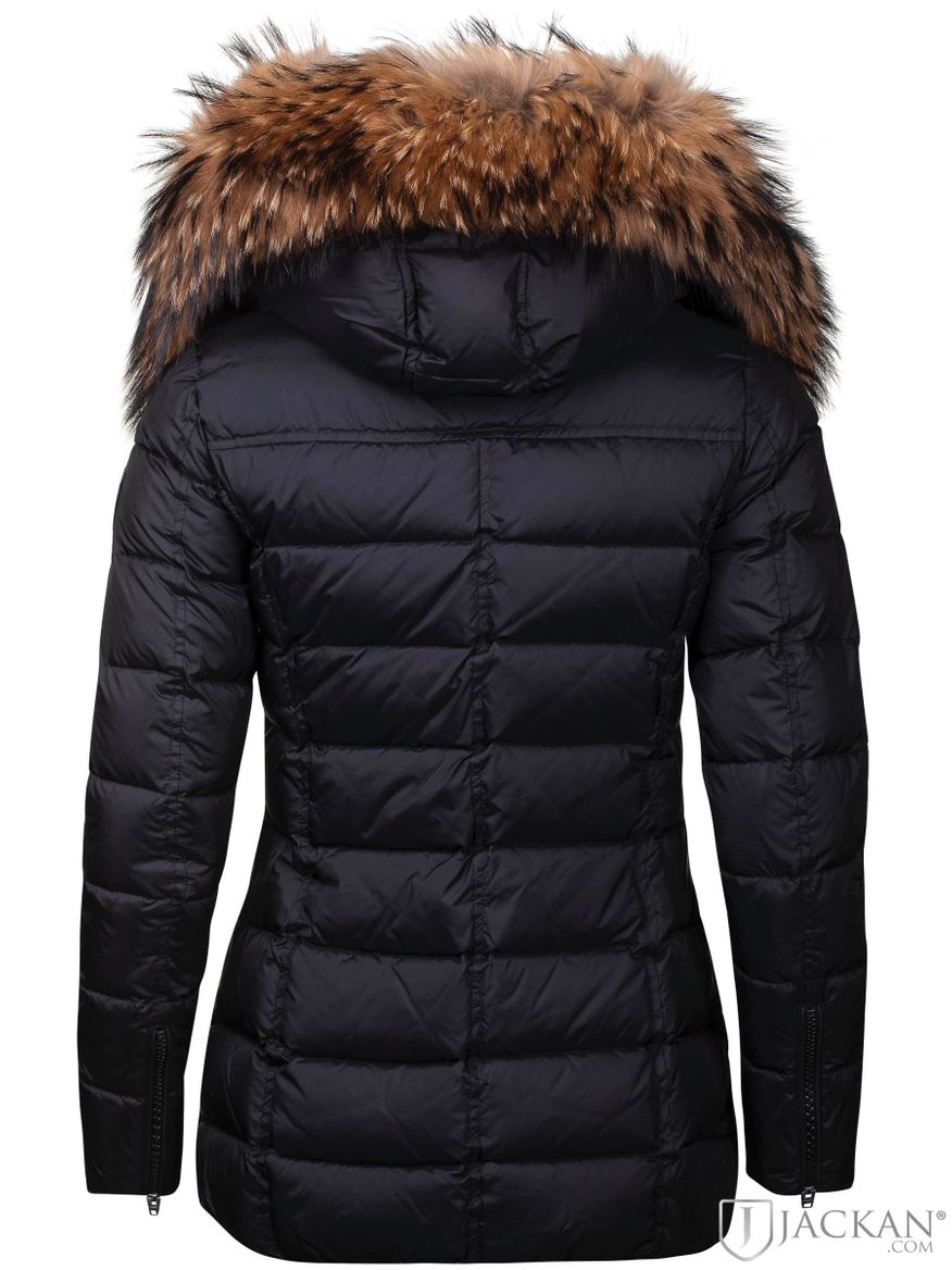 Joyce Mid Coat Real Fur i svart från Rock And Blue | Jackan.com