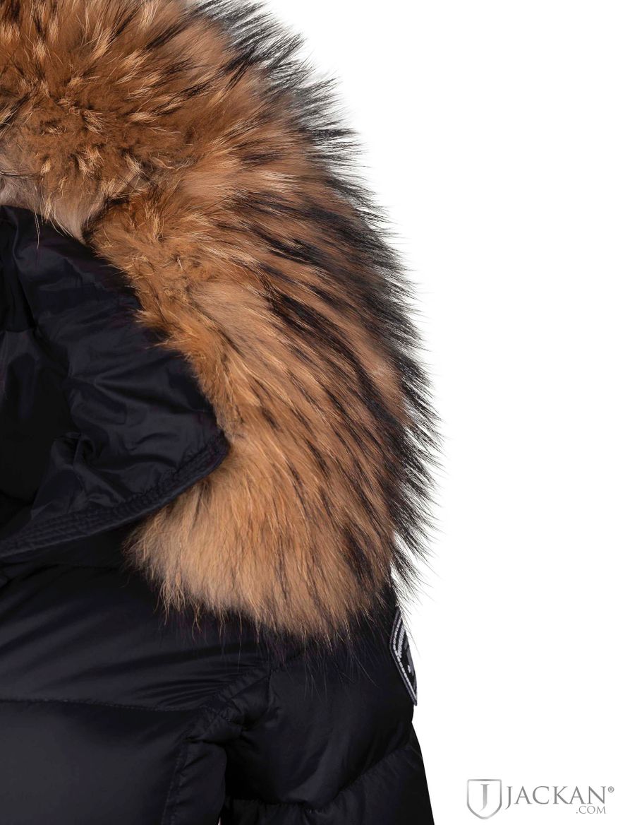 Joyce Mid Coat Real Fur in schwarz von Rock And Blue | Jackan.de