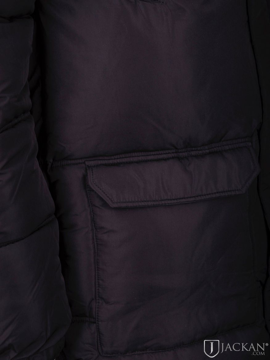 Long Puffer jacket W Hood in schwarz von Sixth June | Jackan.de