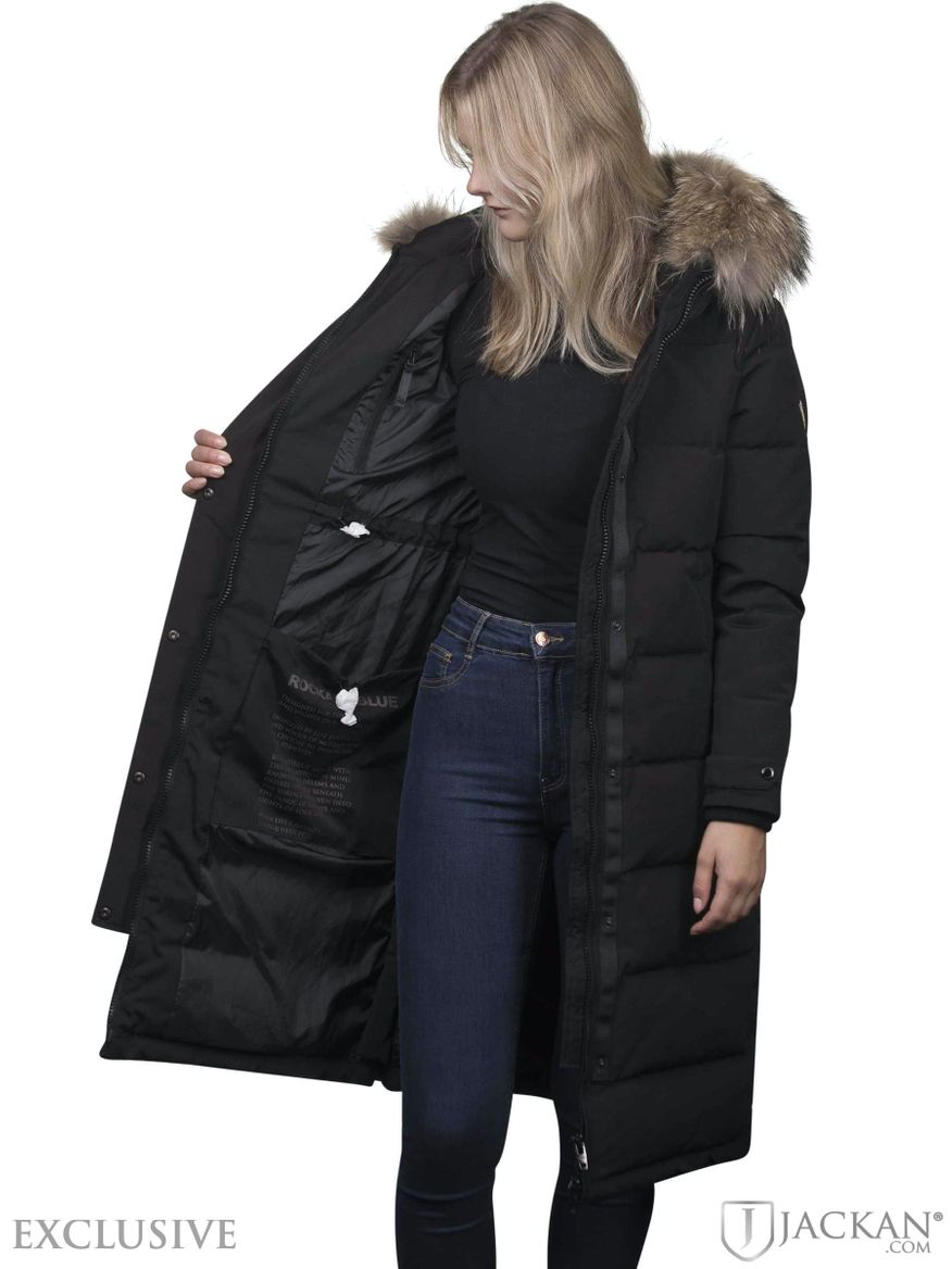 Lizzie Coat i svart natur från Rock And Blue | Jackan.com