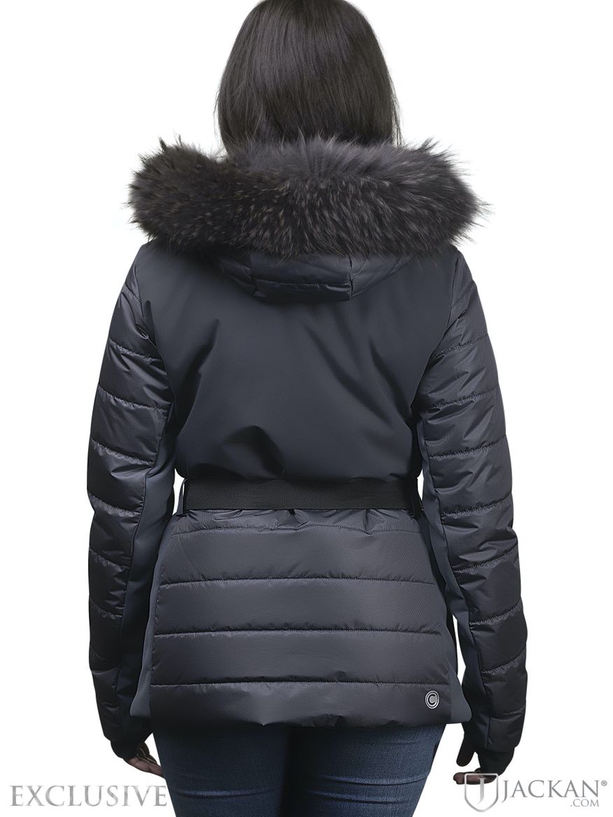 Ladies Ski Jacket + Fur in grau von Colmar | Jackan.com