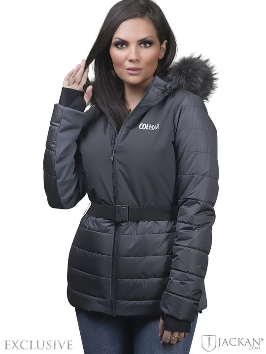 Ladies Ski Jacket + Fur (Grau)