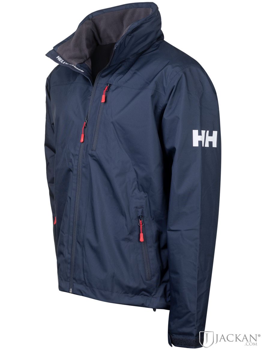 Crew Hooded Midlayer Jacket in blau von Helly Hansen| Jackan.com