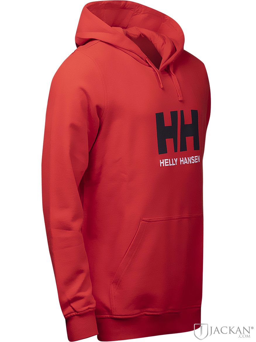HH Logo Hoodie i röd från Helly Hansen | Jackan.com