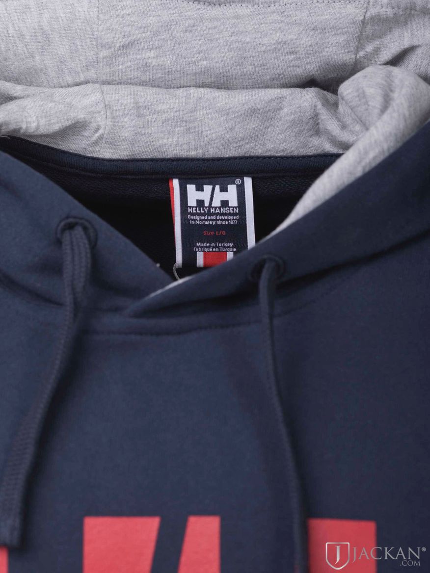 HH Logo Hoodie i blå från Helly Hansen | Jackan.com