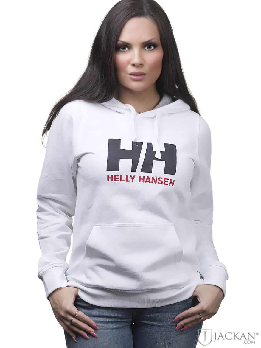 W HH Logo Hoodie in weiß von Helly Hansen | Jackan.com