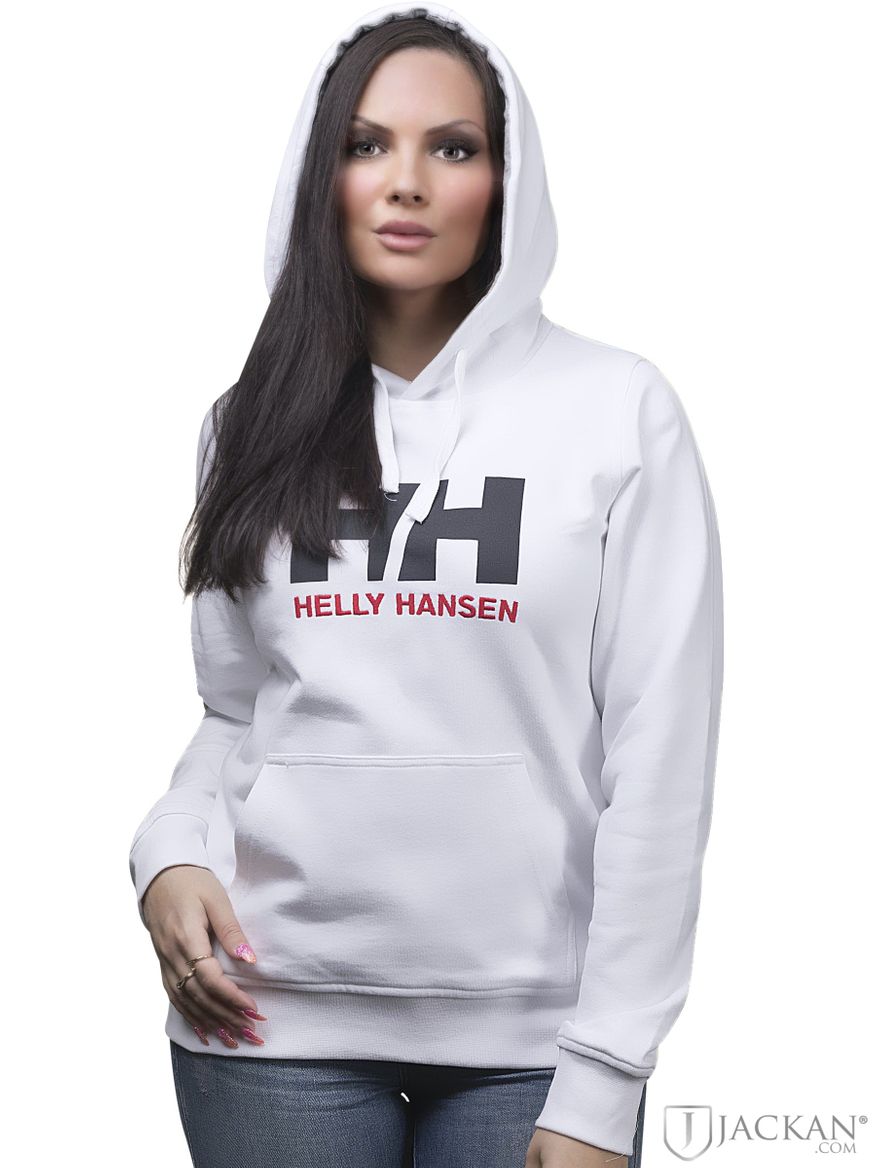 W HH Logo Hoodie i vit från Helly Hansen | Jackan.com