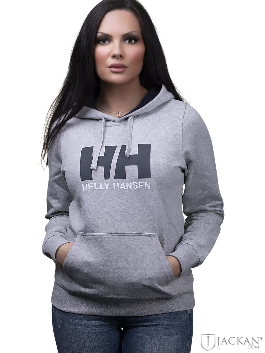 W HH Logo Hoodie i grå från Helly Hansen | Jackan.com