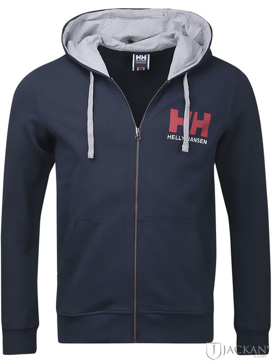 HH Logo Full Zip Hoodie in blau von Helly Hansen | Jackan.com