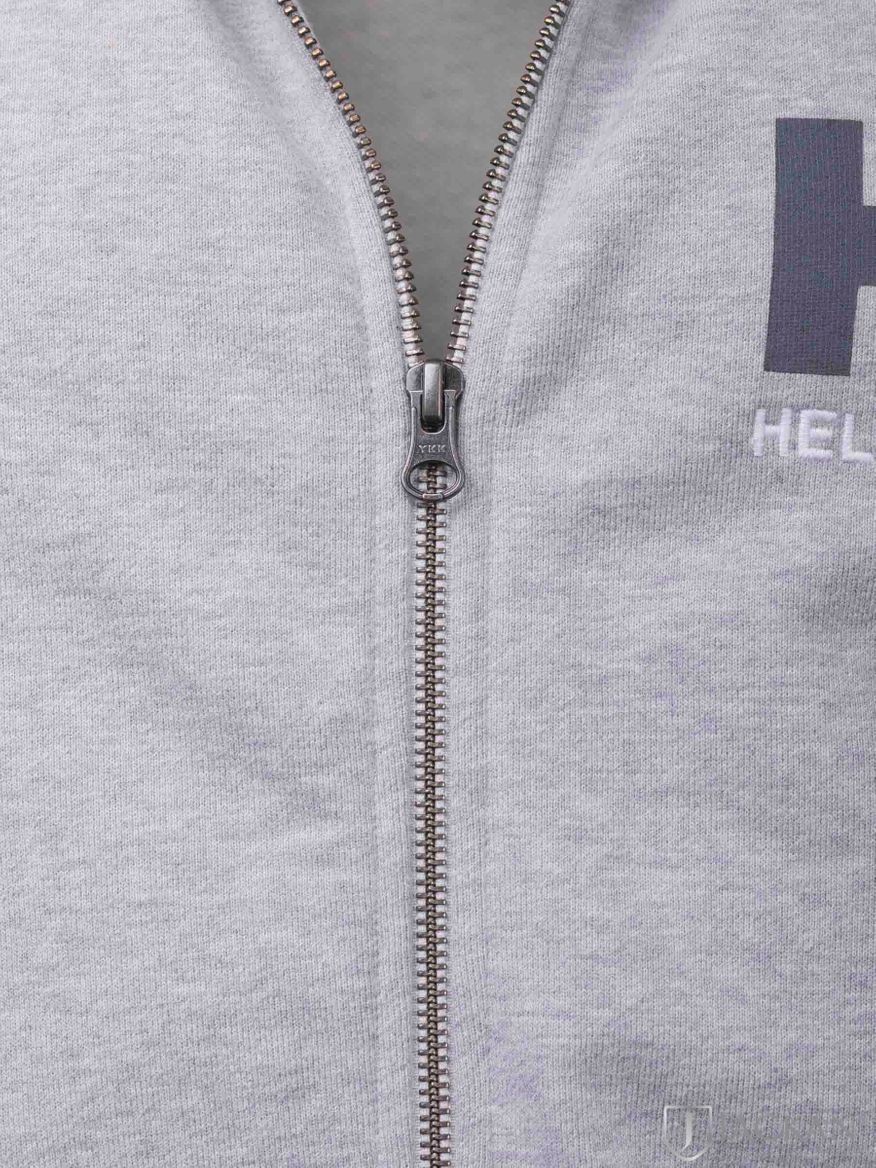 HH Logo Full Zip i grå från Helly Hansen | Jackan.com