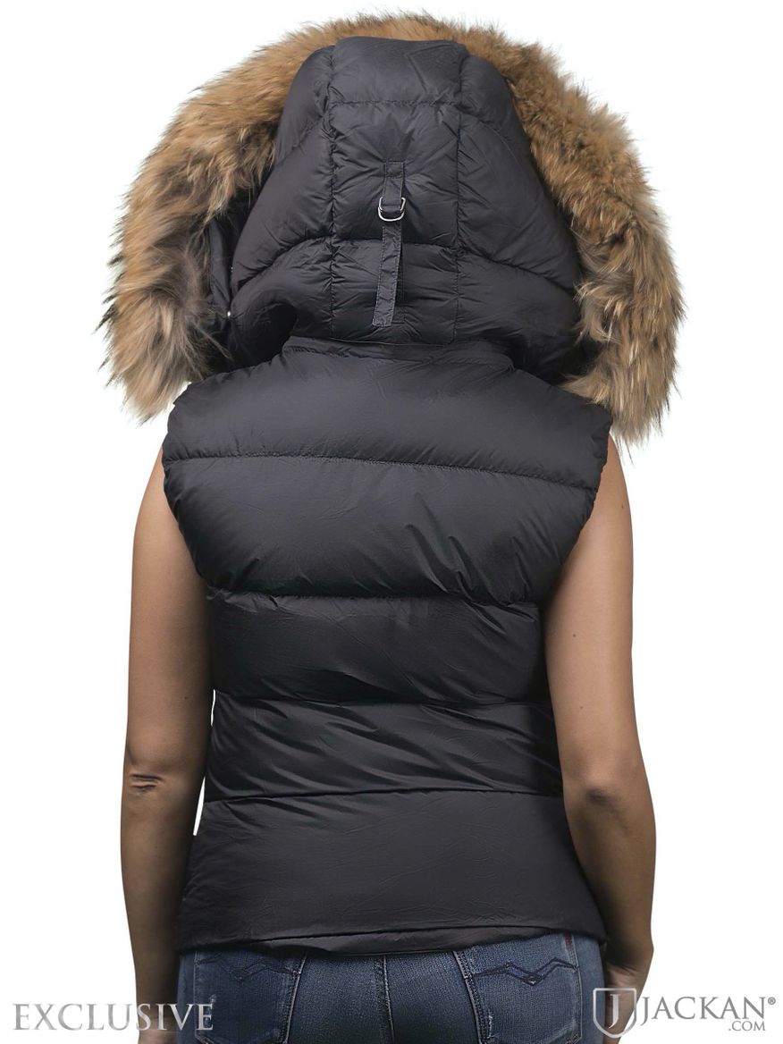 Stella Vest Puffer i svart natur från Cedrico | Jackan.com