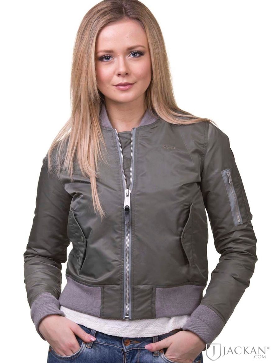 AC Bomber Jacket i khakigrönt från American College | Jackan.com