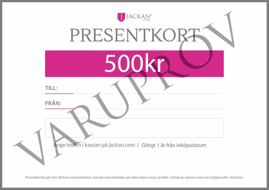 Presentkort 500 kr - Jackan.com: Köp din nya snygga jacka här! 