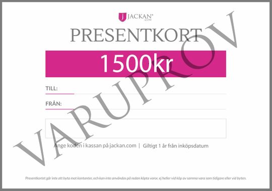 Presentkort 1500 kr - Jackan.com: Köp din nya snygga jacka här! 