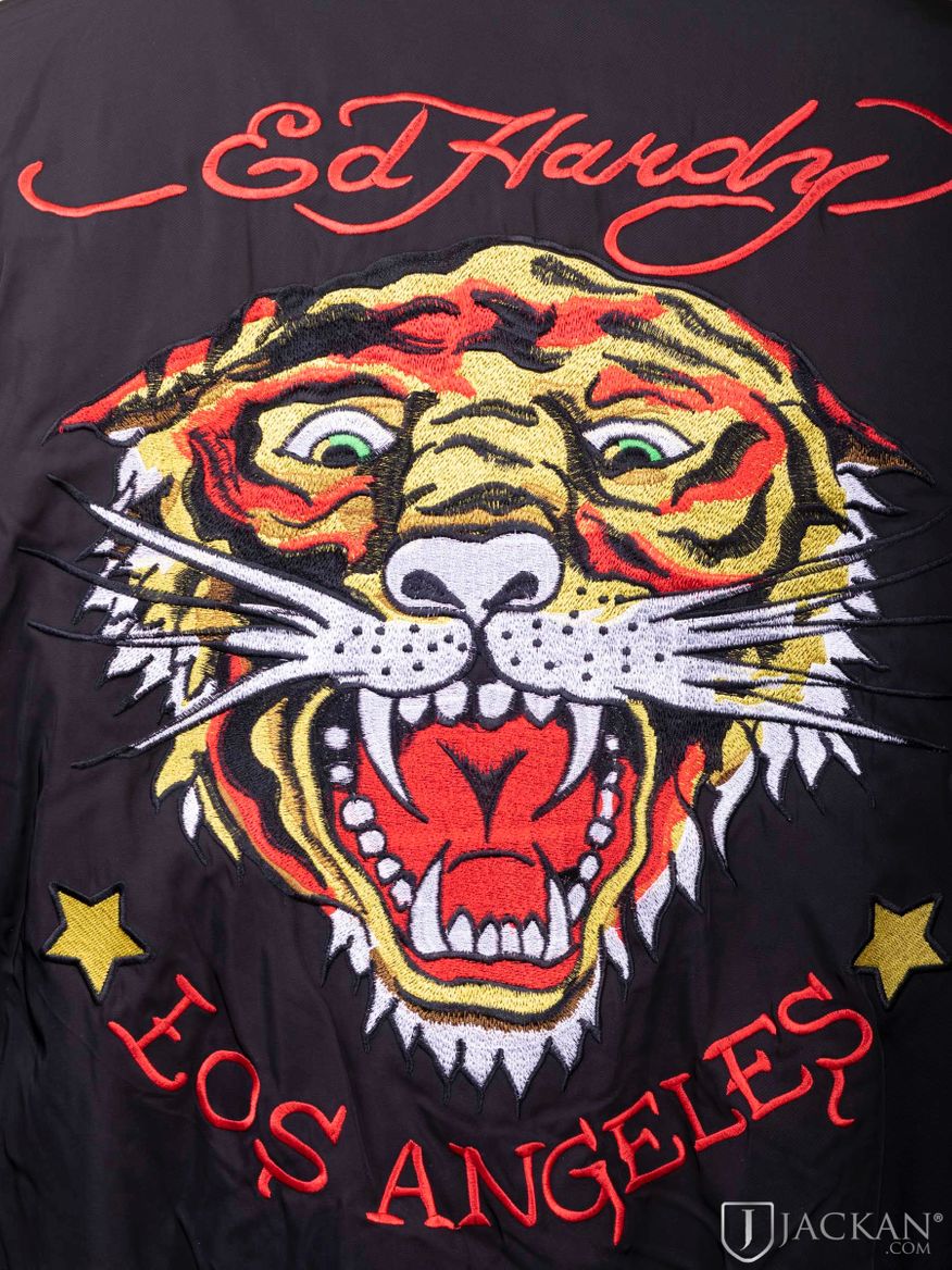 LA-Tiger-Roar Bomber i svart från Ed Hardy | Jackan.com