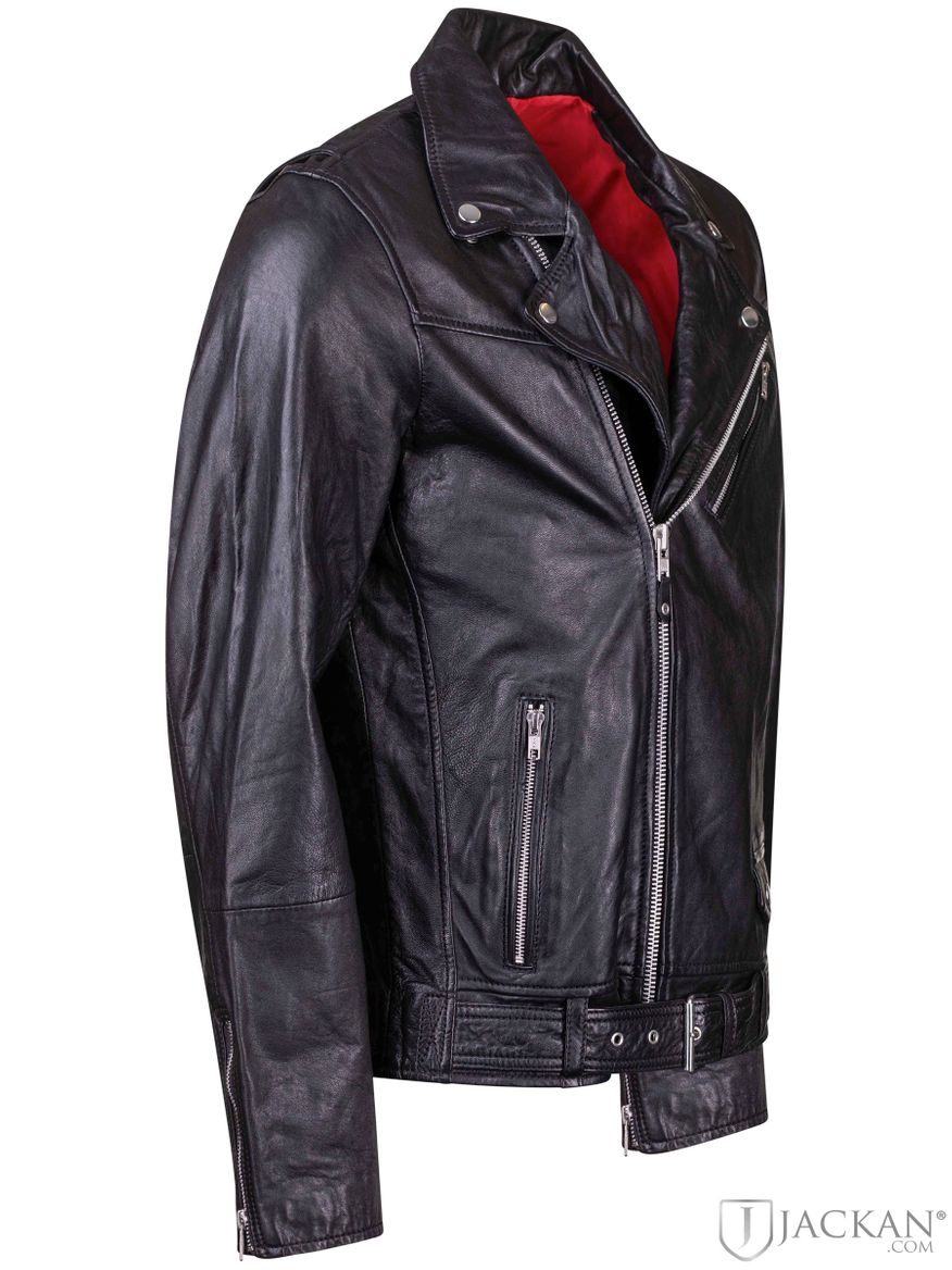 Brice Belted Leather Jacket i schwarz von Jofama | Jackan.de