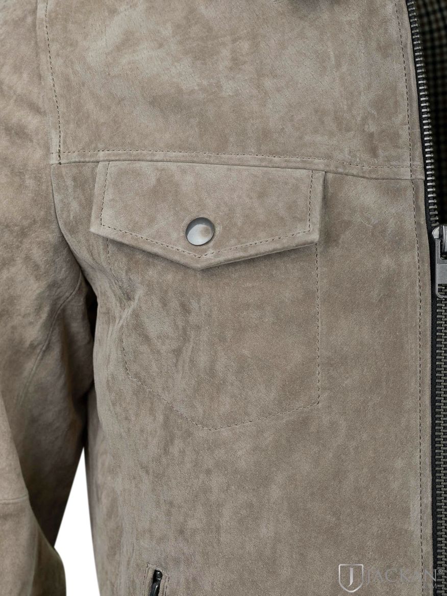 Ben Suede Shirt jacket in khaki von Jofama | Jackan.com