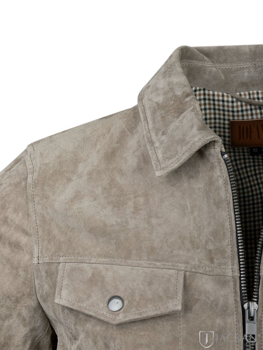 Ben Suede Shirt jacket in khaki von Jofama | Jackan.com