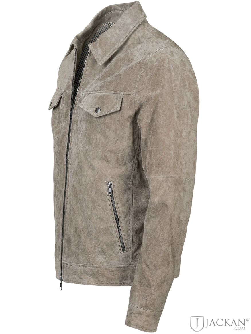Ben Suede Shirt jacket in khaki von Jofama | Jackan.com