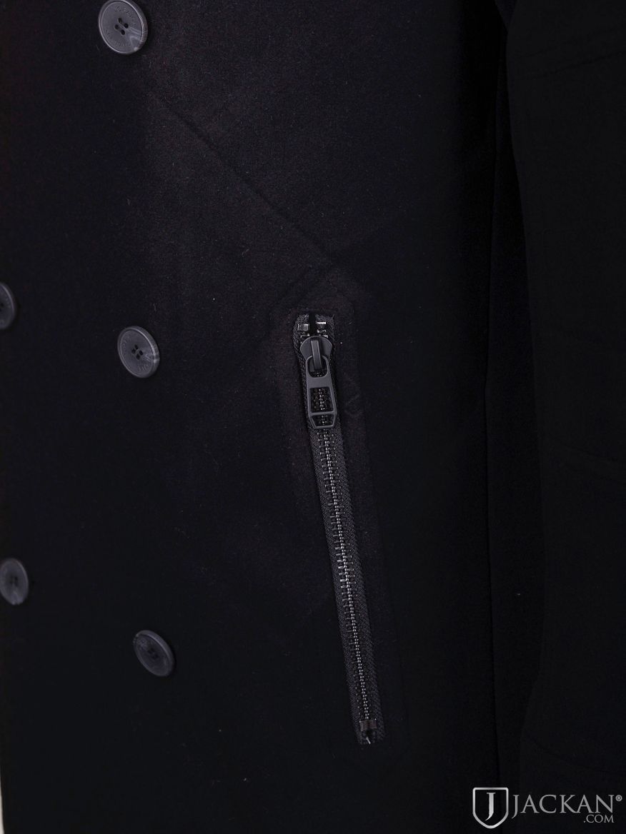 Archie Wool Field Coat i svart från Jofama | Jackan.com