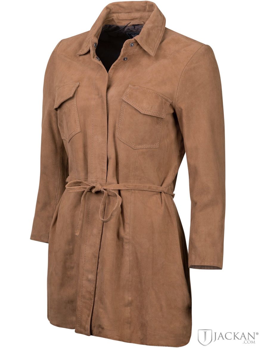 Jane Suede Shirt Dress jacket i brun från Jofama | Jackan.com