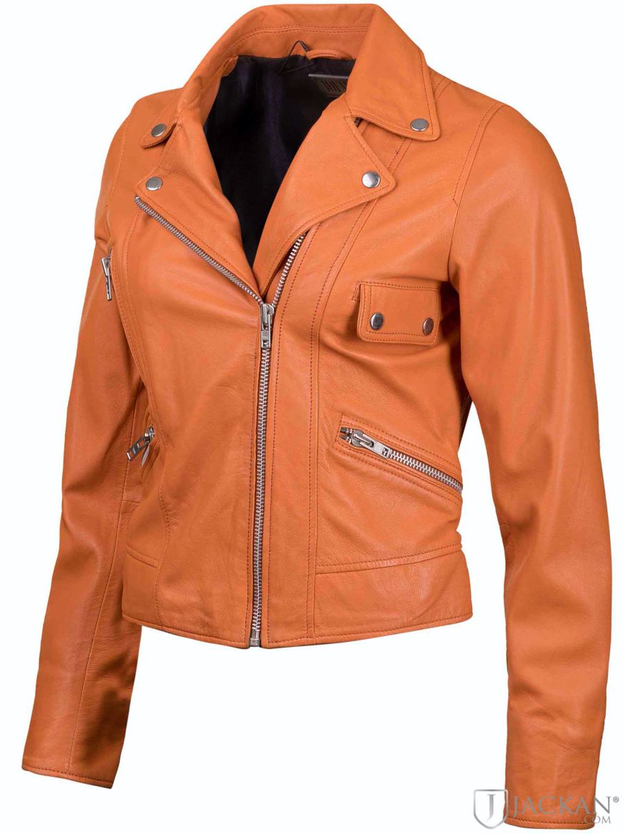 Kaley Leather Biker i orange från Jofama | Jackan.com