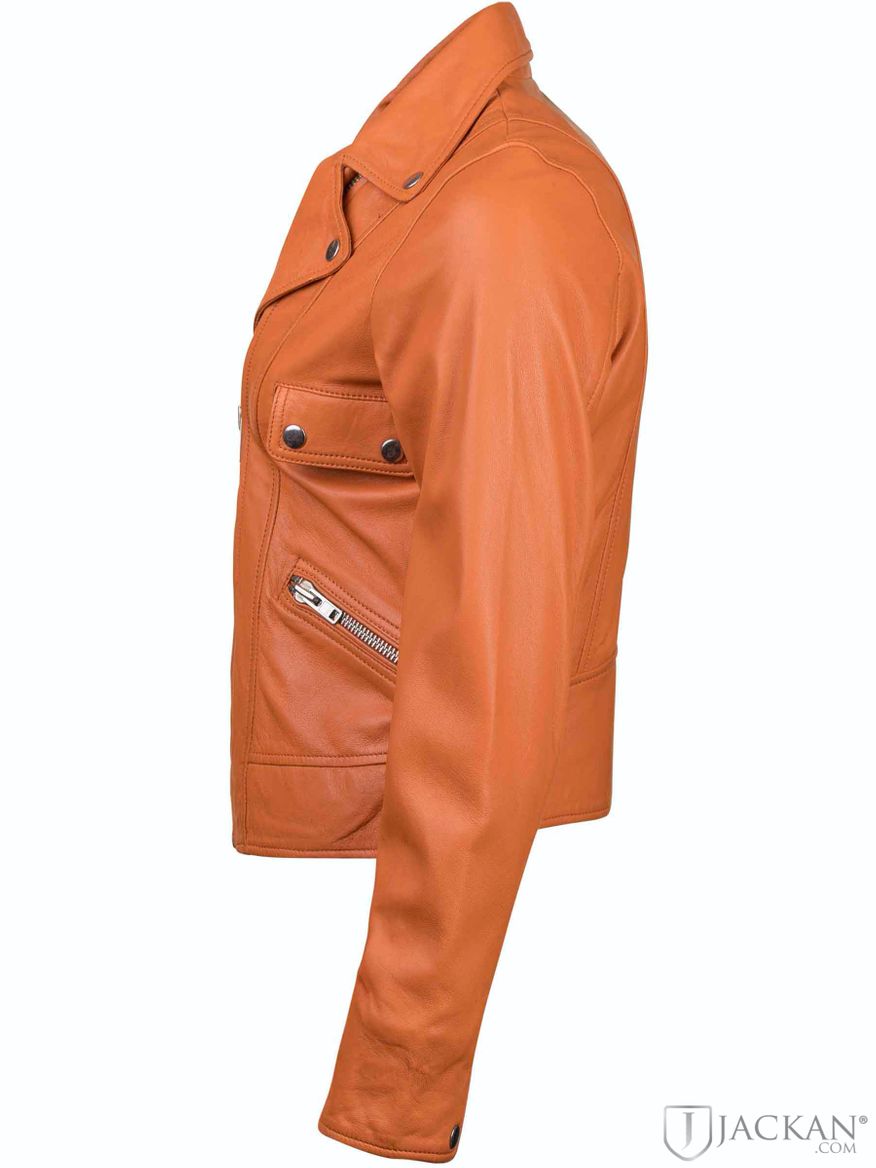 Kaley Leather Biker i orange från Jofama | Jackan.com