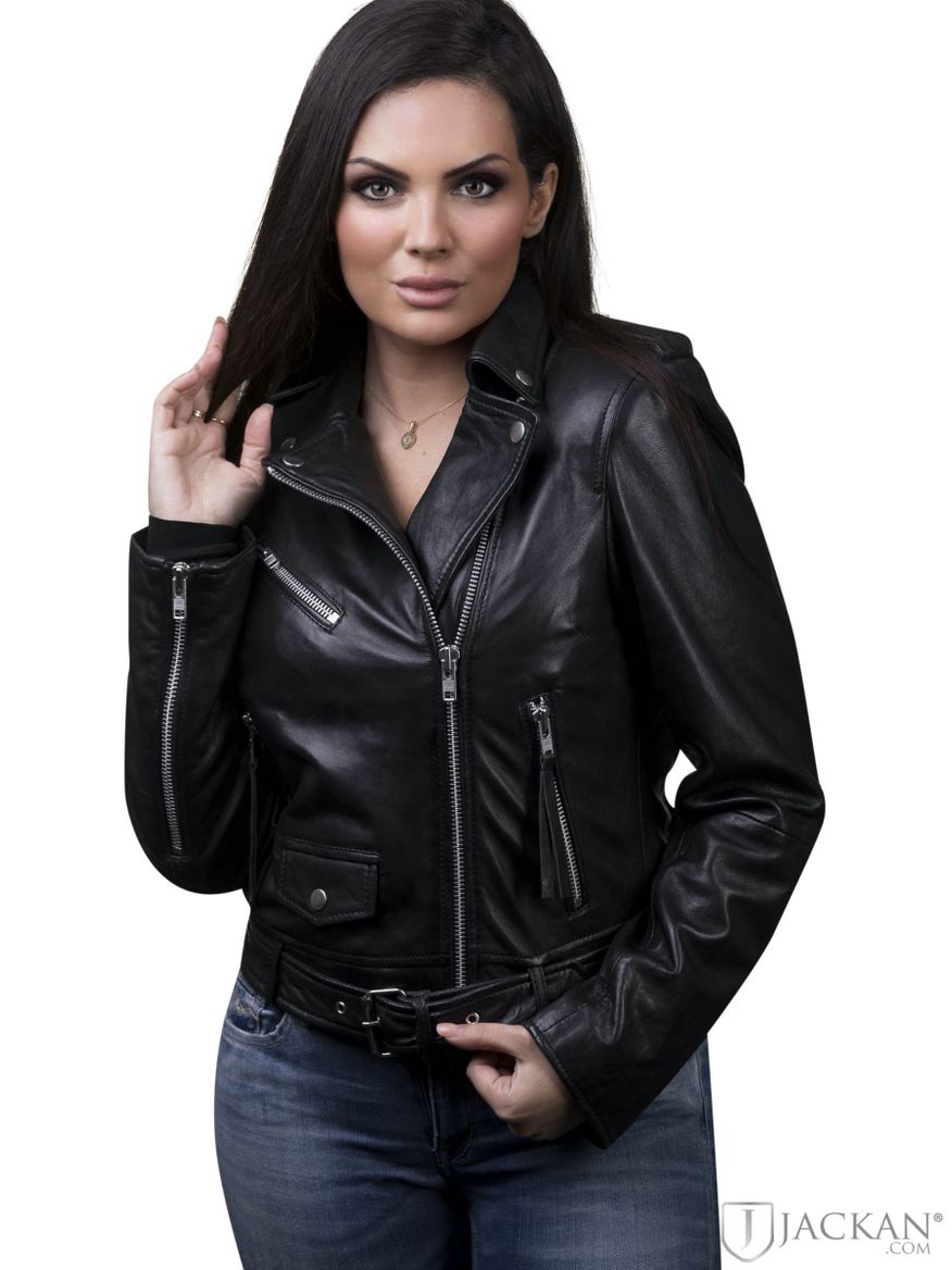 Rachel Leather Biker i svart från Jofama | Jackan.com