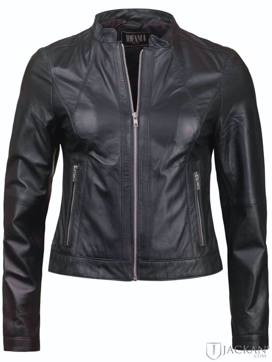 Ariel Classic Leather Jacket (Schwarz)