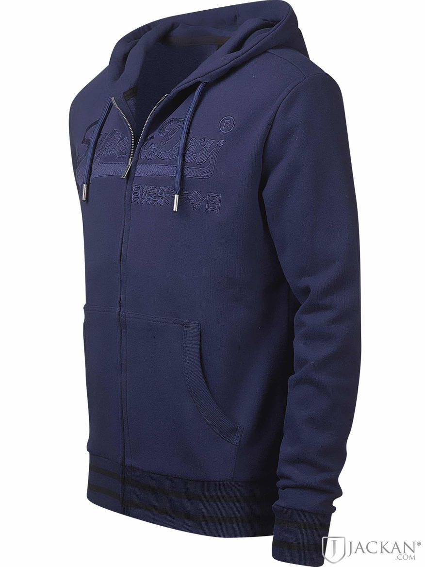 Vl Emb Ziphood Ub hoodie in blau von SikSilk | Jackan.com