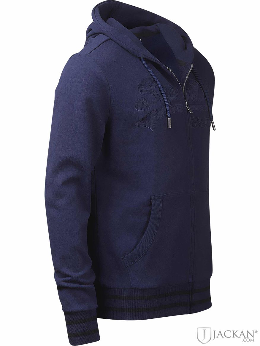 Vl Emb Ziphood Ub hoodie in blau von SikSilk | Jackan.com