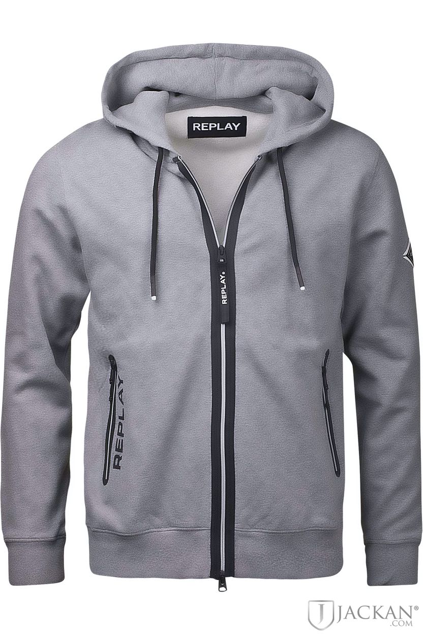 Felpa Hoodie in grau von Replay | Jackan.com