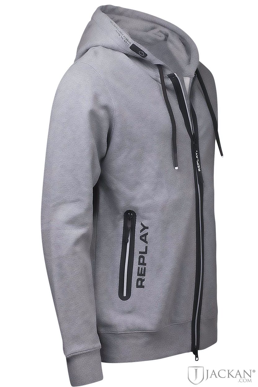 Felpa Hoodie i grå från Replay | Jackan.com