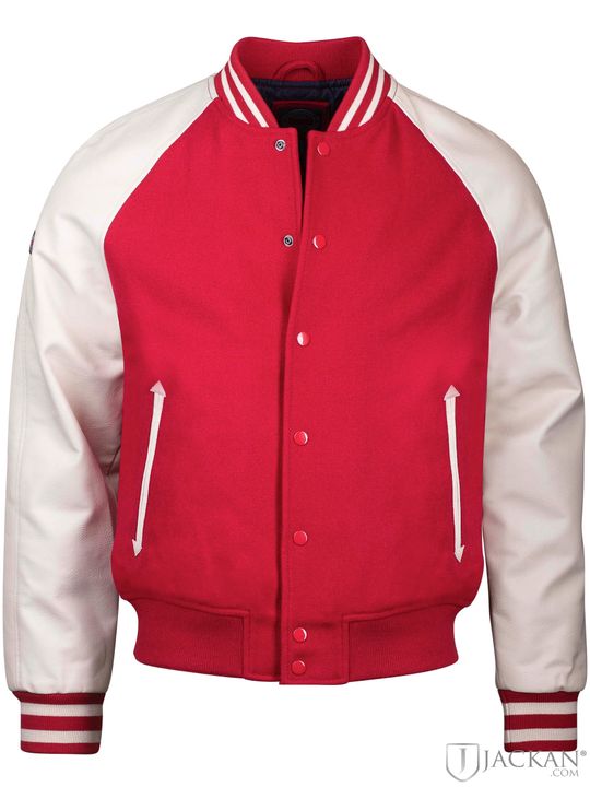 College Varsity Bomber Jacket (Rot/Weiß)