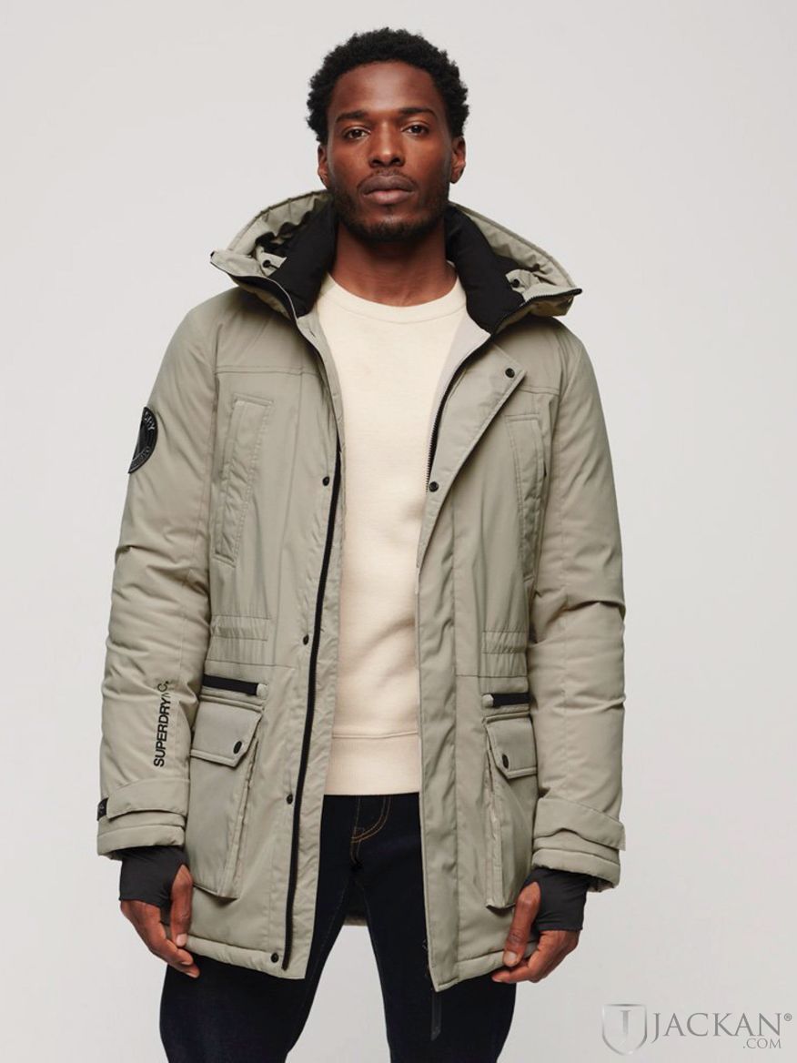 City Padded Parka Jacket in grau von Superdry | Jackan.de