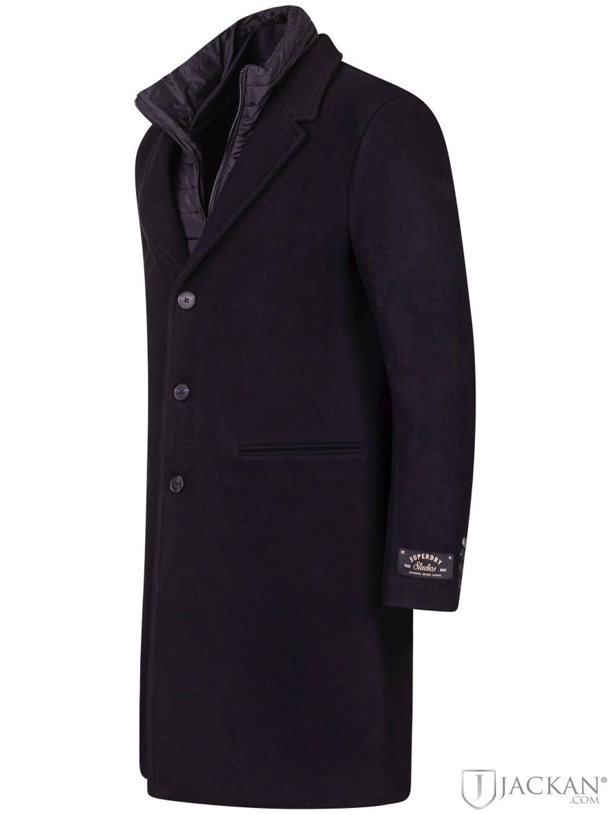 Wool Town Coat in Schwarz von Superdry | Jackan.com