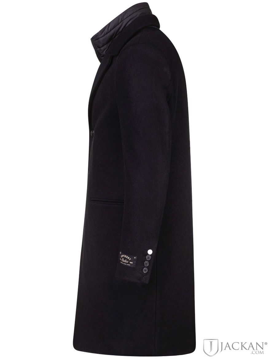 Wool Town Coat in Schwarz von Superdry | Jackan.com
