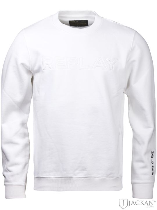 Sweatshirt i vitt från Replay | Jackan.com