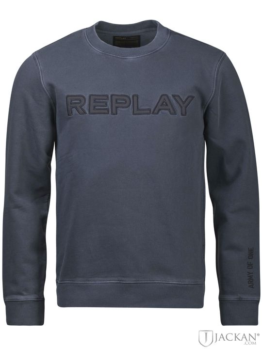 Sweatshirt i gråblått från Replay | Jackan.com
