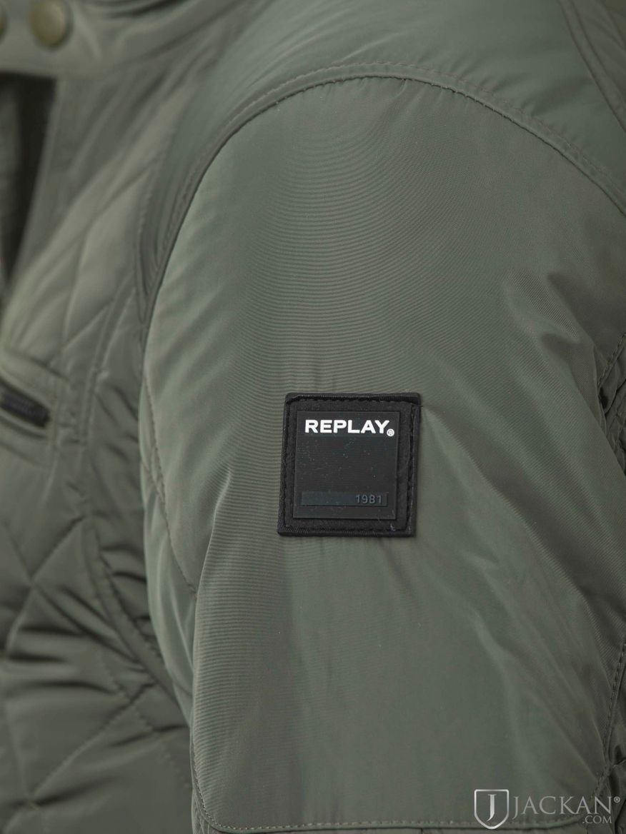 Replay nylon quilt i grönt från Replay | Jackan.com