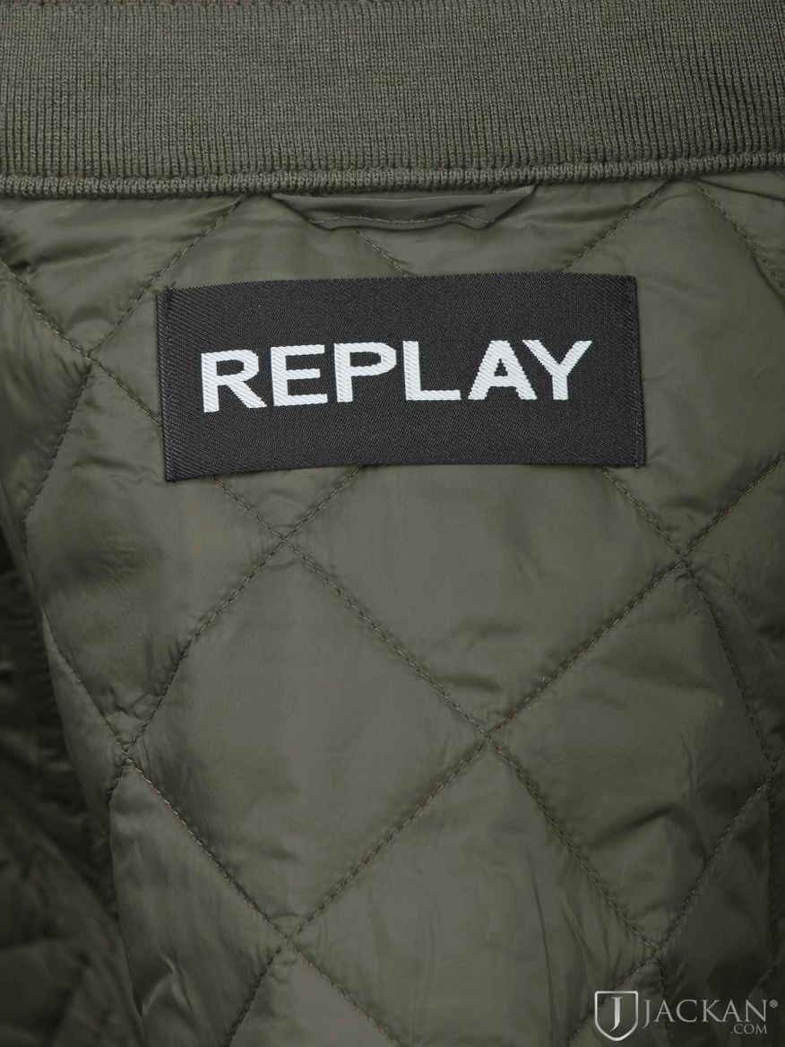 Replay nylon quilt in grün von Replay | Jackan.com