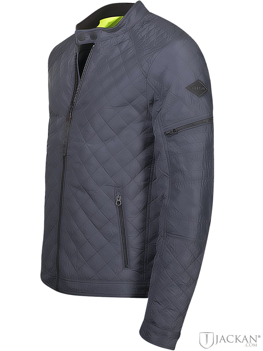 Jacket Recycled Poly Twill i gråblått från Replay | Jackan.com