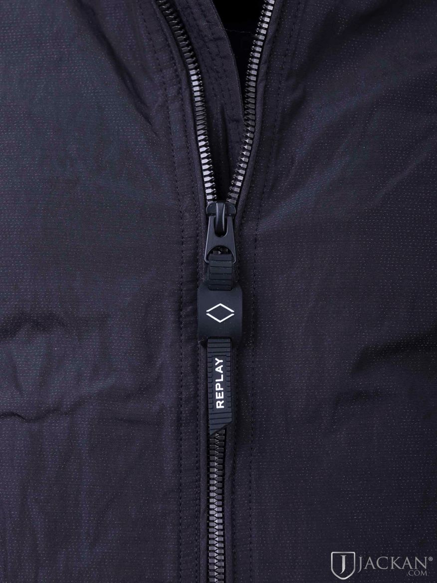 Metallic blend jacket in schwarz von Replay | Jackan.com