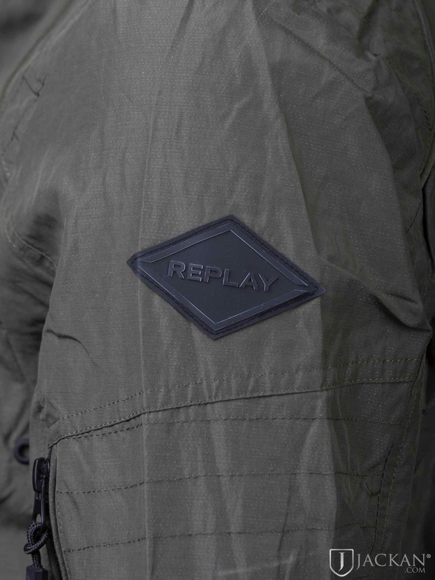 Metallic Blend Jacket in khaki grün von Replay | Jackan.com
